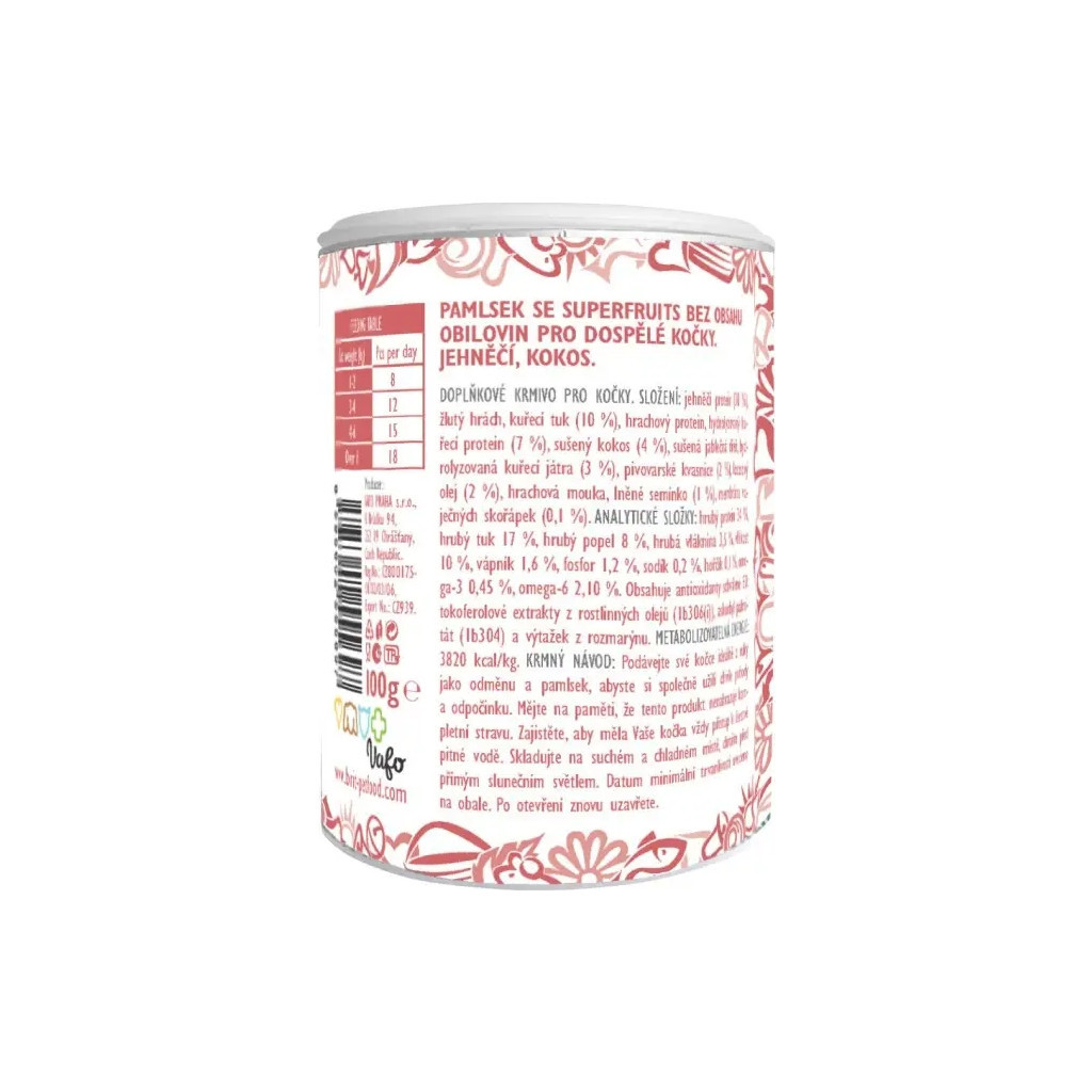 Ласощі для котів Brit Care Superfruits Lamb 100 г - ягня (8595602555697) - изображение 2