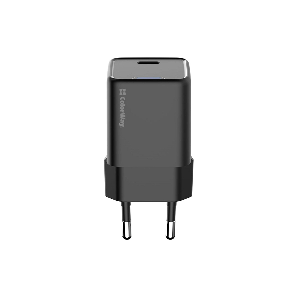 Зарядний пристрій ColorWay GaN Mini 25W PD Port PPS USB-C black (CW-CHS052PD-BK) - зображення 2