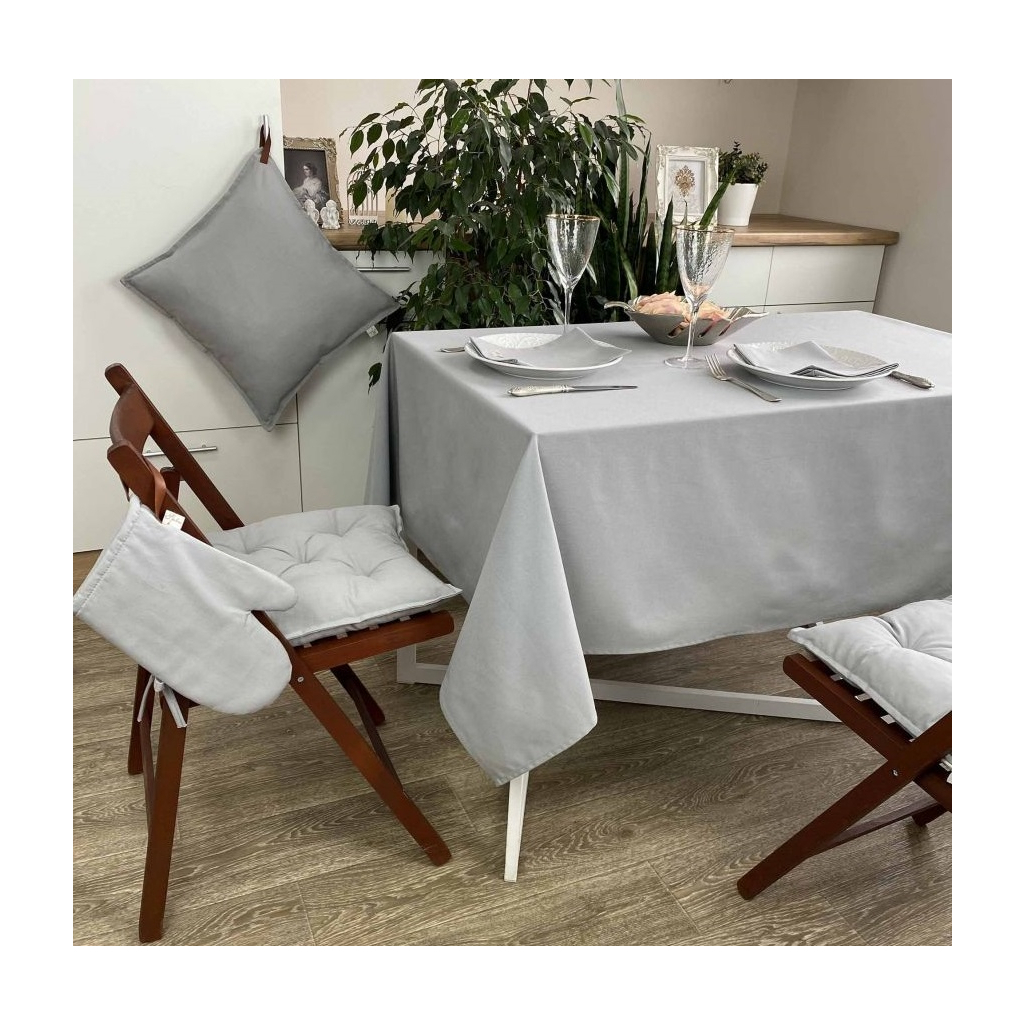 Скатертина Прованс Сіра 180х145 (4823093429505) - зображення 3