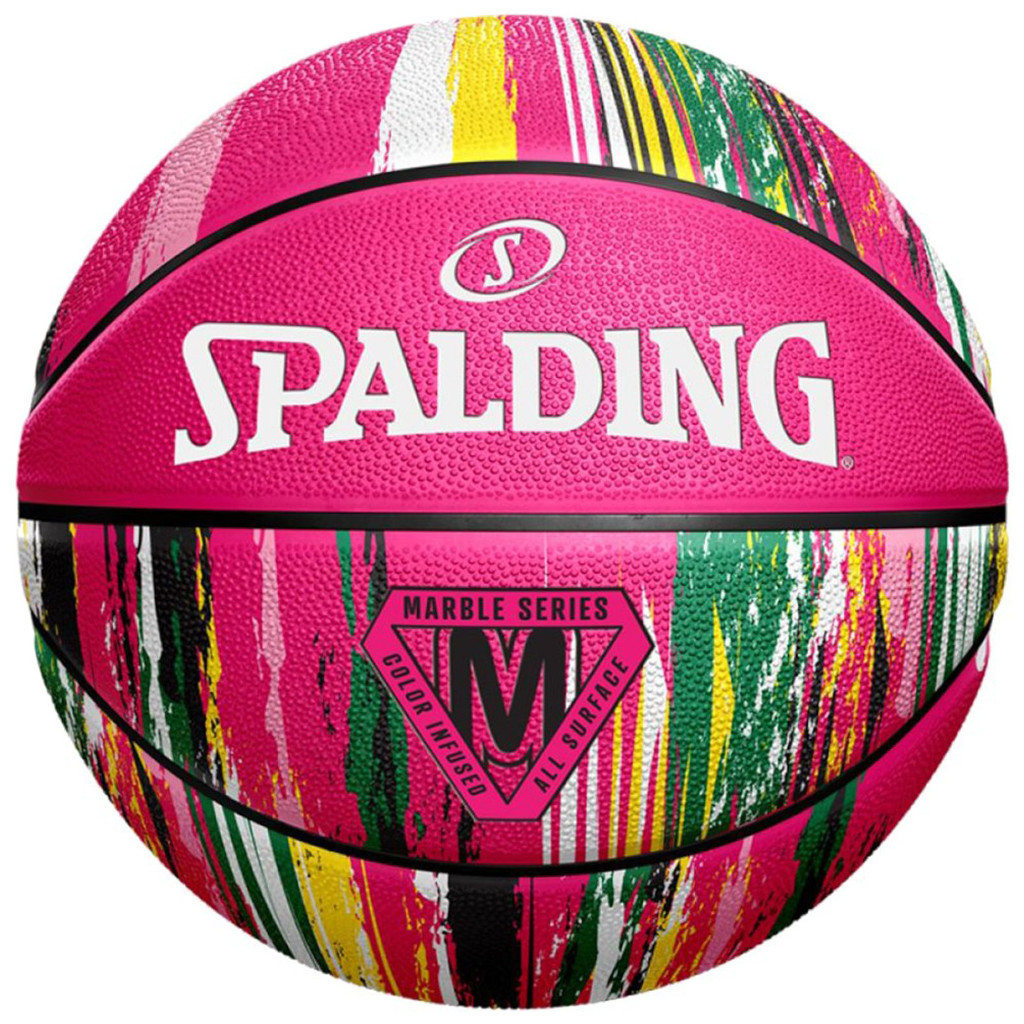 М'яч баскетбольний Spalding Marble Ball рожевий Уні 7 84402Z (689344406510) - зображення 1