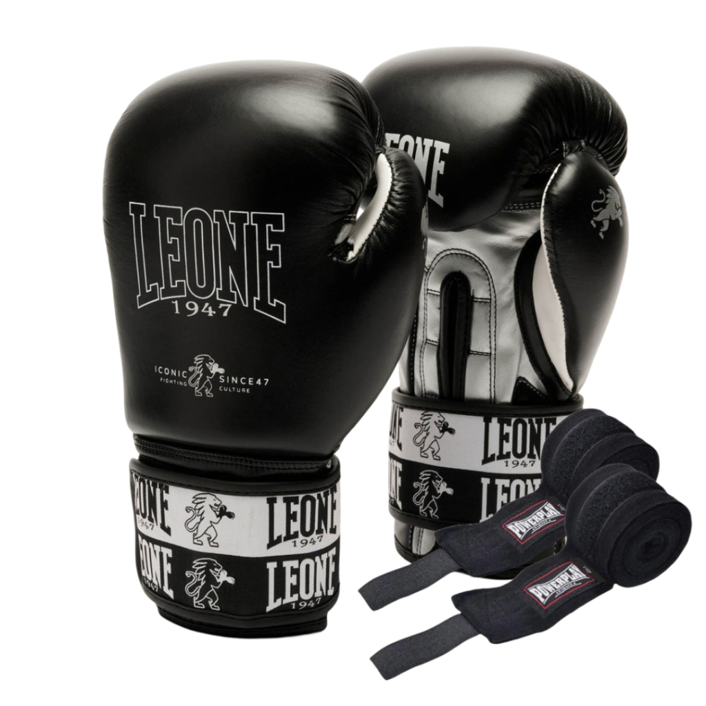 Боксерські рукавички Leone GN208 Iconic Black 14 унцій (GN208_Black_14oz) - изображение 1