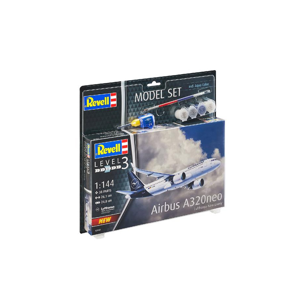 Збірна модель Revell Літак Аеробус A321 Neo рівень 3 масштаб 1:144 (RVL-63942) - зображення 1