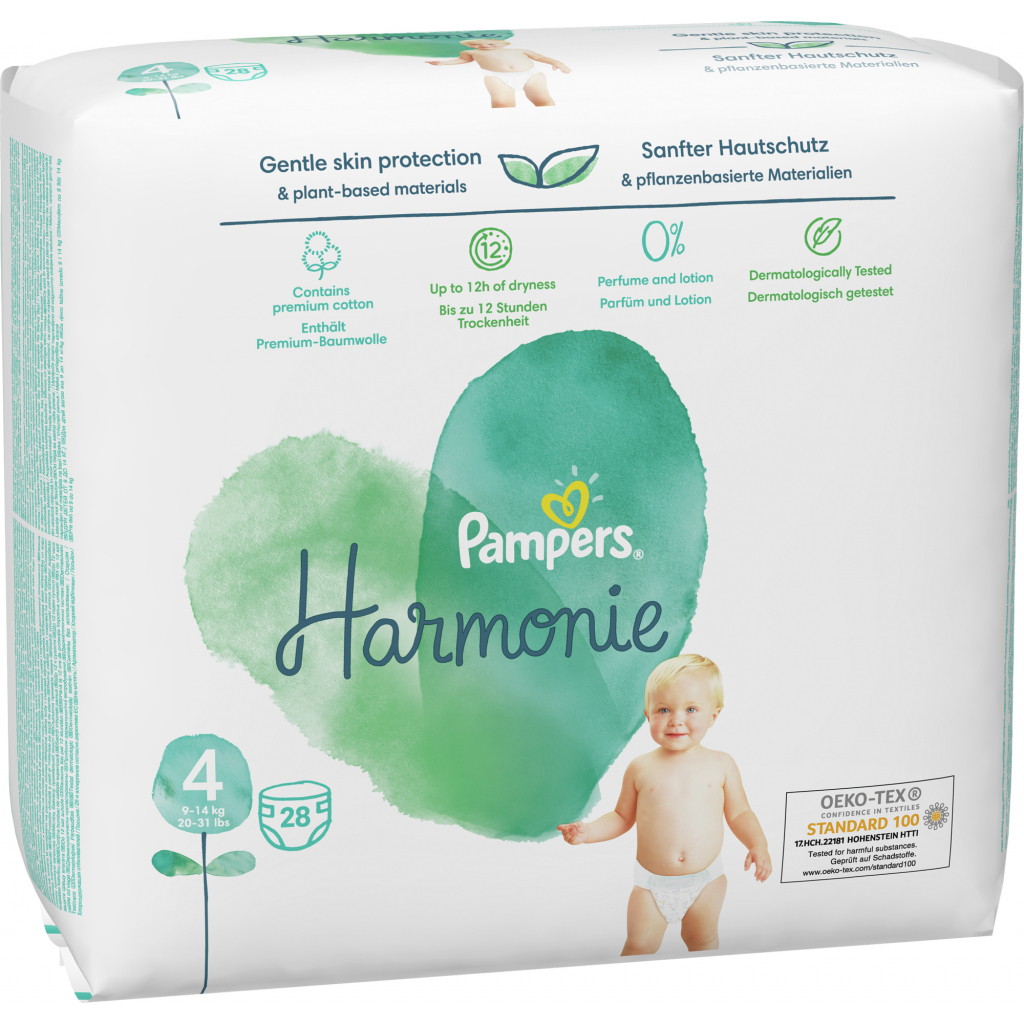 Підгузки Pampers Harmonie Розмір 4 (9-14 кг) 28 шт. (8006540156636) - зображення 3