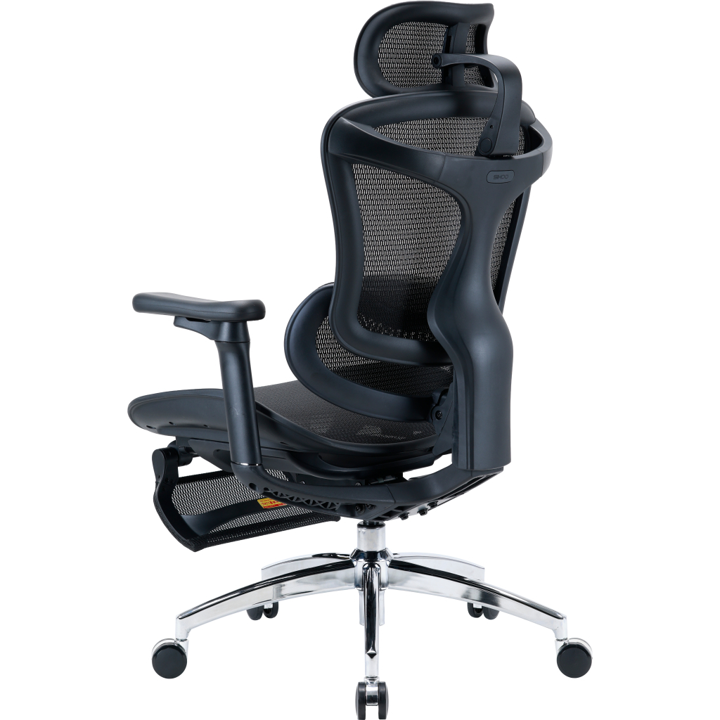 Офісне крісло Sihoo з підставкою для ніг DORO C300L Mesh Black with footrest (DORO-C300L-A3-101-JT) - picture 6