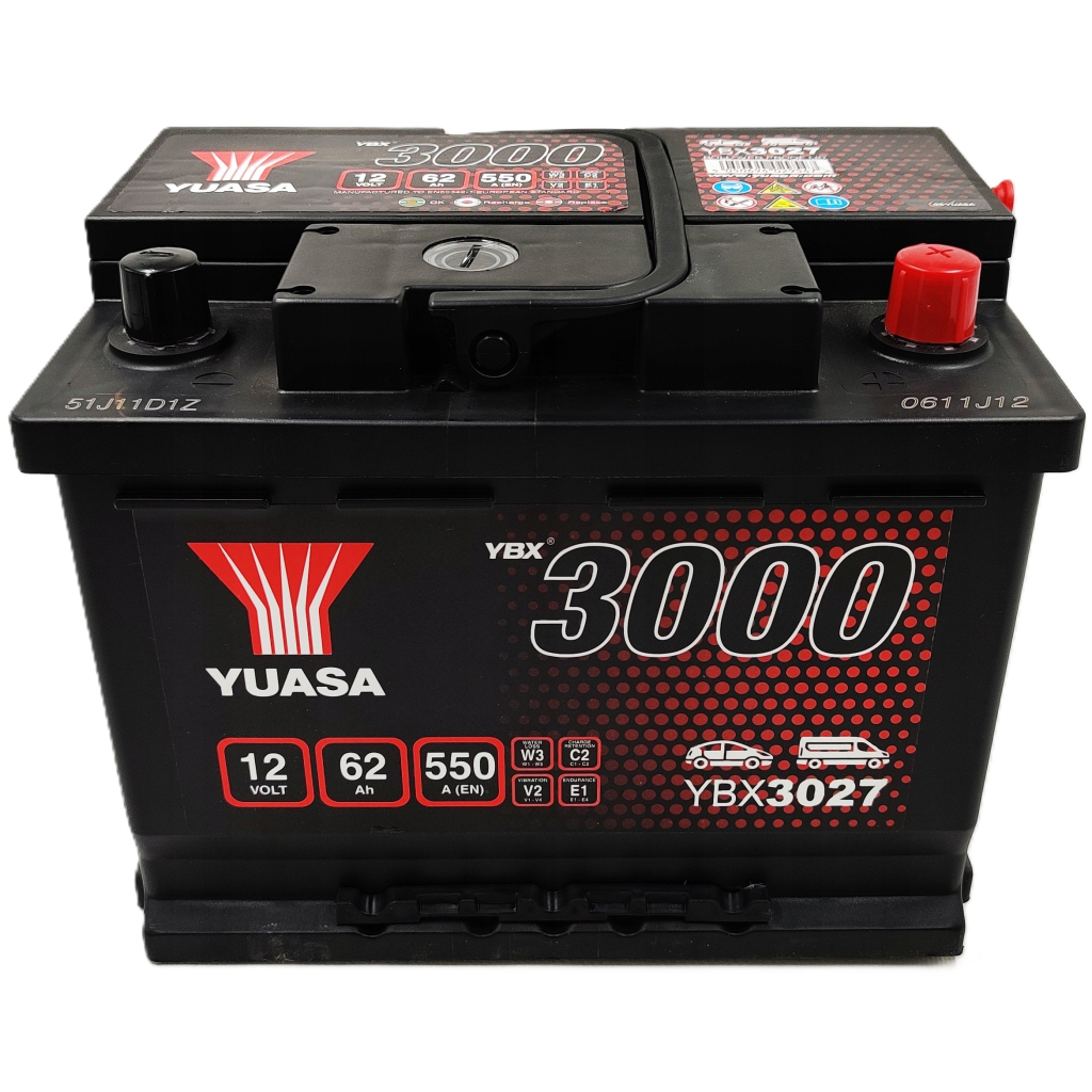 Акумулятор автомобільний Yuasa 12V 62Ah SMF Battery (YBX3027) - изображение 2