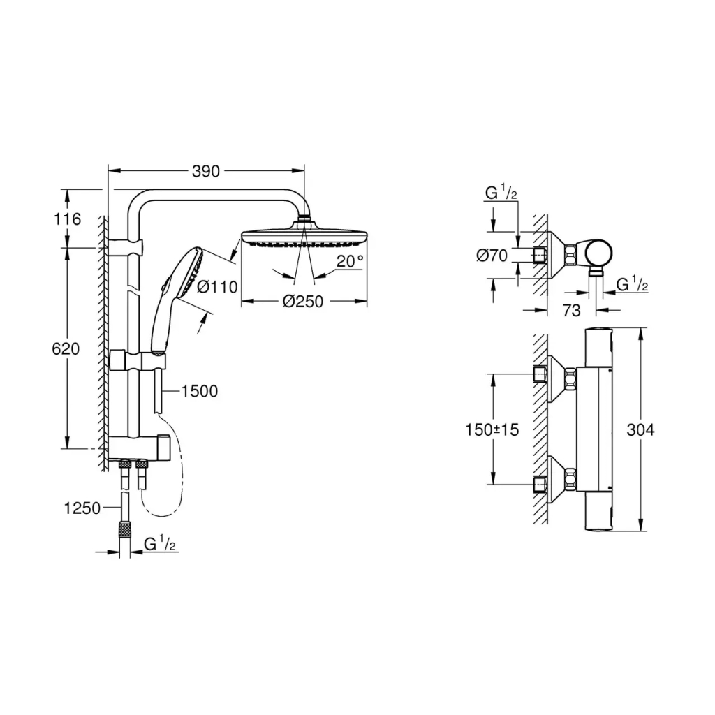 Змішувач Grohe QuickFix Start Black (UA303908T2) - изображение 6