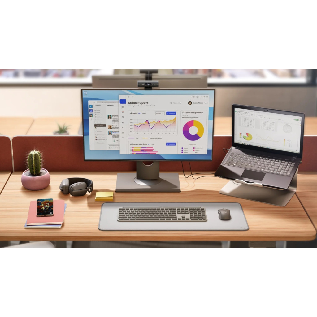 Комплект Logitech Signature Slim MK950 for Business Wireless/Bluetooth UA Graphite (920-012508) - зображення 7