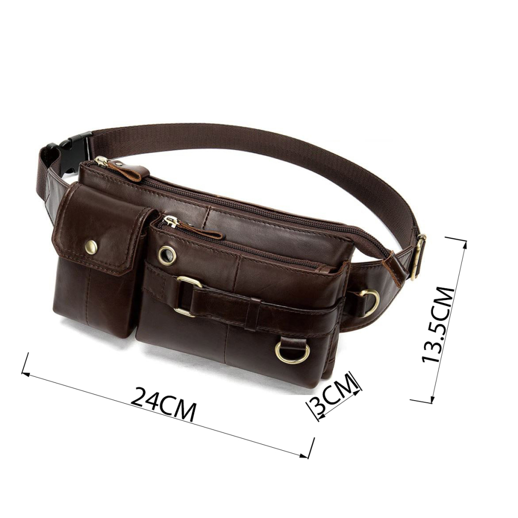 Сумка Vintage Поясна чоловіча Коричнева (14897) - зображення 4