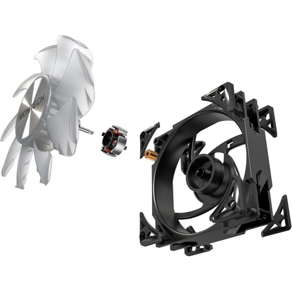 Кулер до корпусу MONTECH METAL PRO 12 ARGB PWM BLK - зображення 3