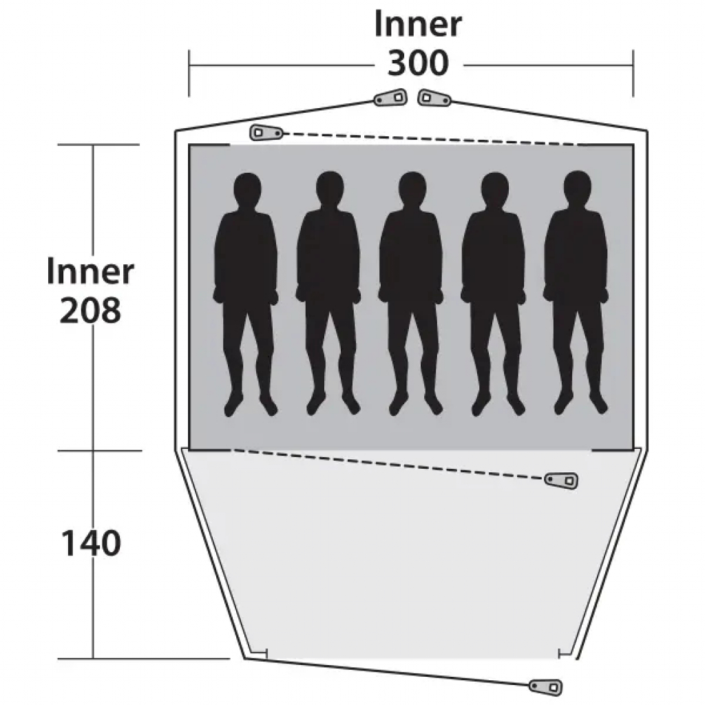 Намет Outwell Haze 5 Grey (929033) - зображення 4