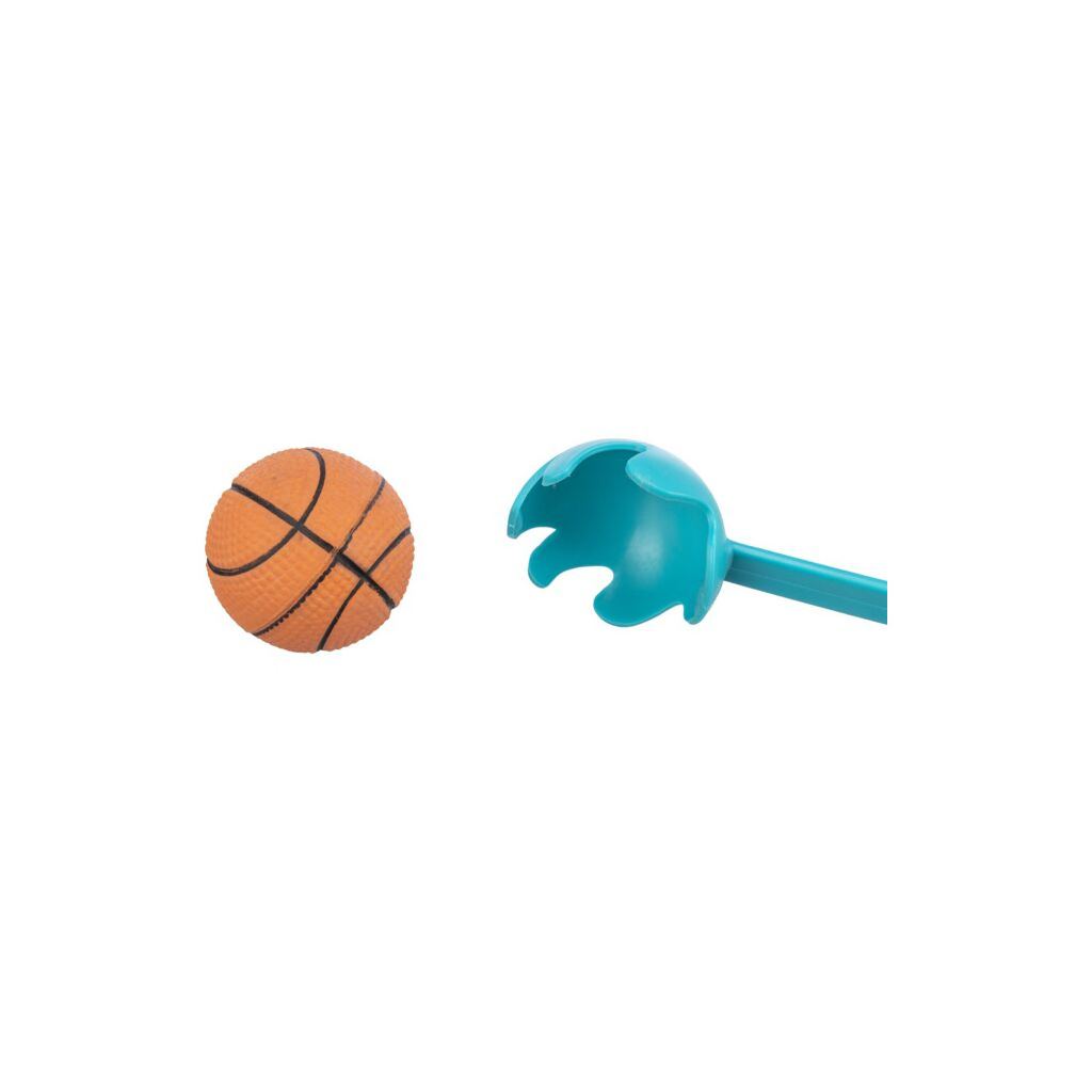 Іграшка для собак Trixie Катапульта з м'ячем Пластик і поролон Блакитно-помаранчева 5.5 см і 50 см (4011905032467) - зображення 2