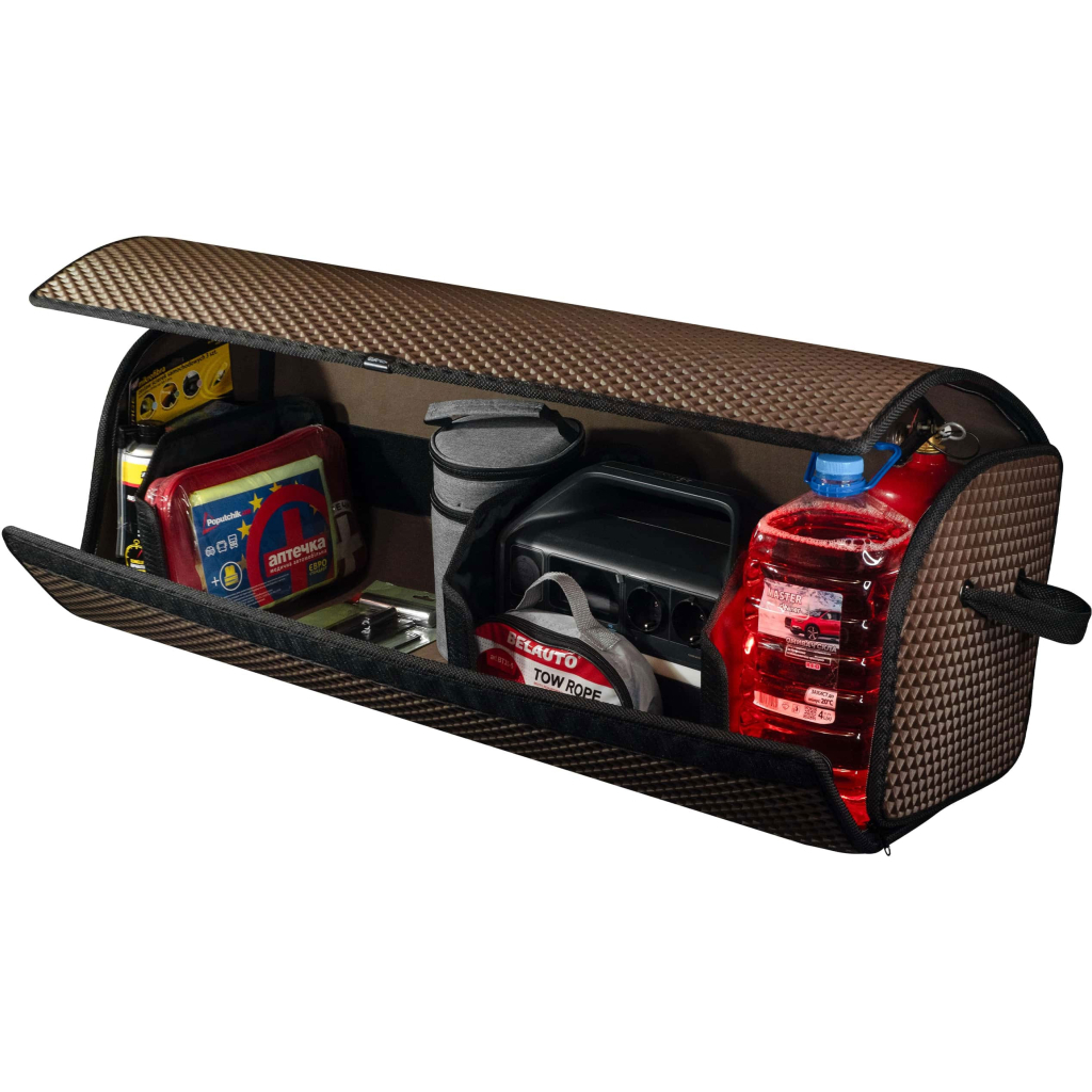 Сумка-органайзер EVAtech XL-PRO 32x100x30 см. Ромб коричневий з чорним кантом (BS13643OX3RZB) - зображення 4