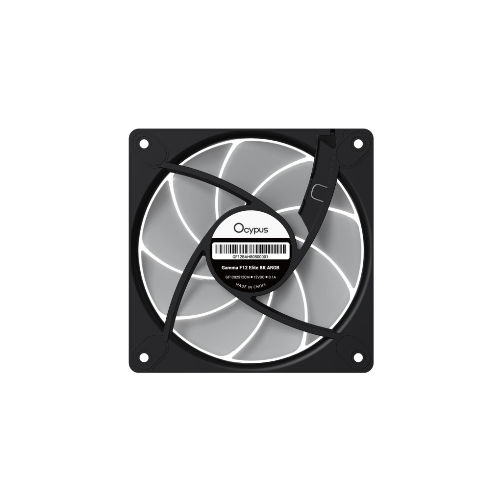Кулер до корпусу OCYPUS GAMMA F12 ELITE BK ARGB (GAMMA-F12-BK1AM00E-GL) - зображення 6