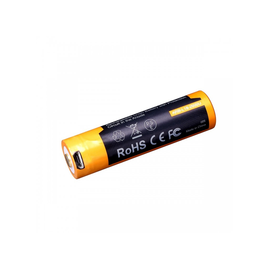 Акумулятор Fenix 18650  2600 mAh micro usb зарядка (ARB-L18-2600U) - зображення 3