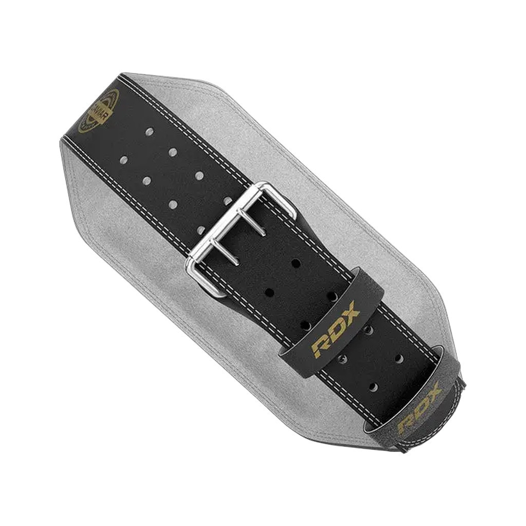 Атлетичний пояс RDX 6 шкіряний Black Gold XL (WBS-6RB-XL) - зображення 5