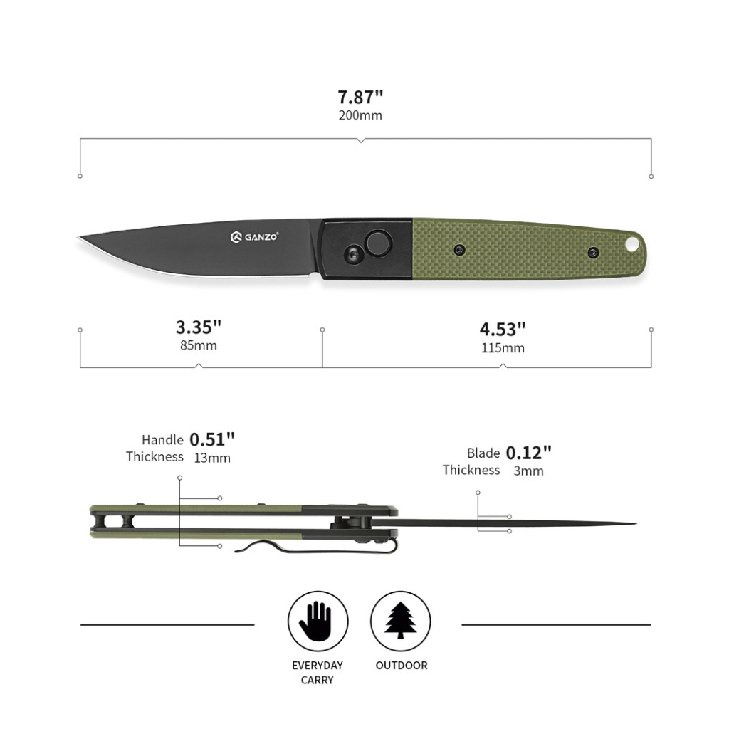 Ніж Ganzo G721B-GR - зображення 7