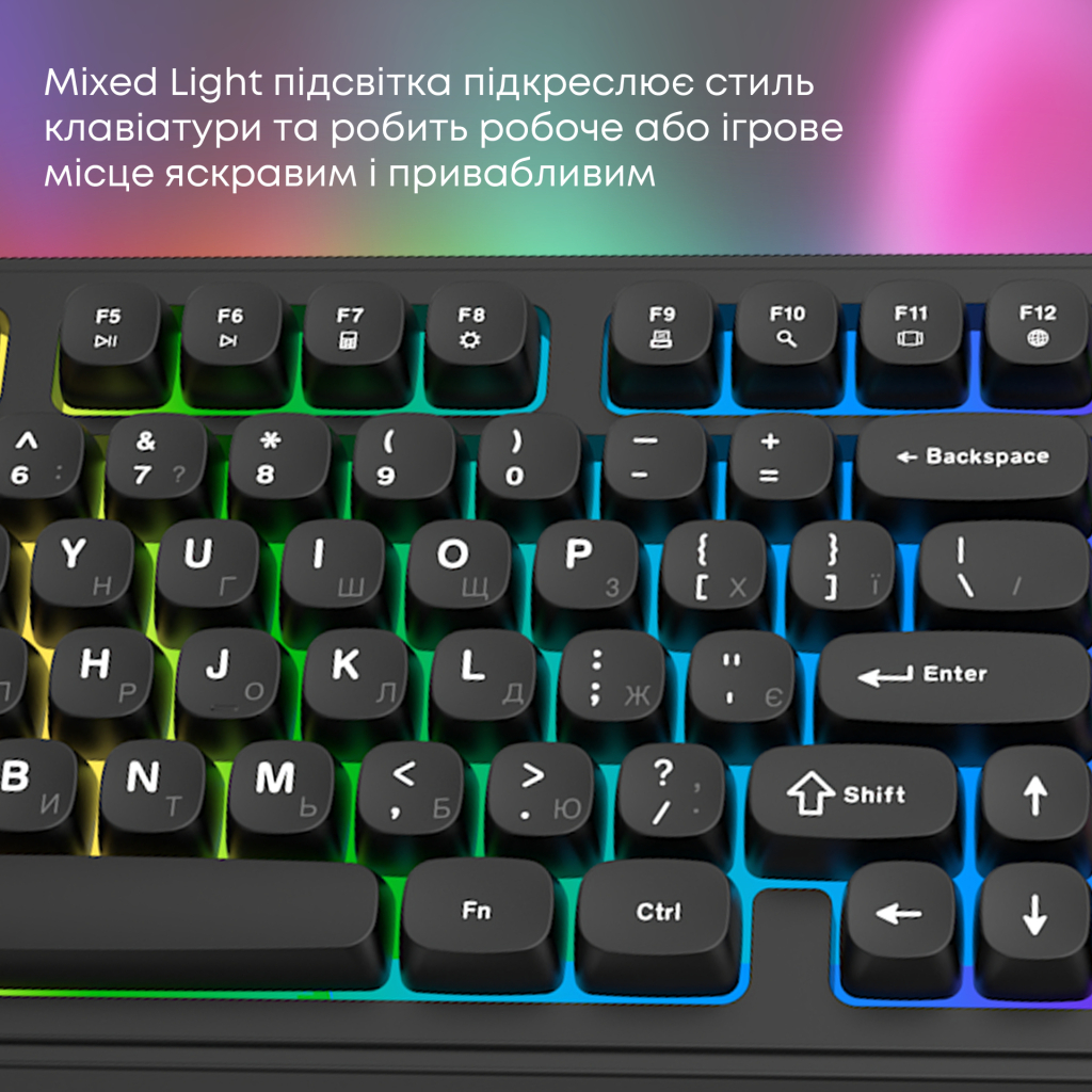 Клавіатура Ajazz AF98 USB UA Black (AF98-B) - зображення 10