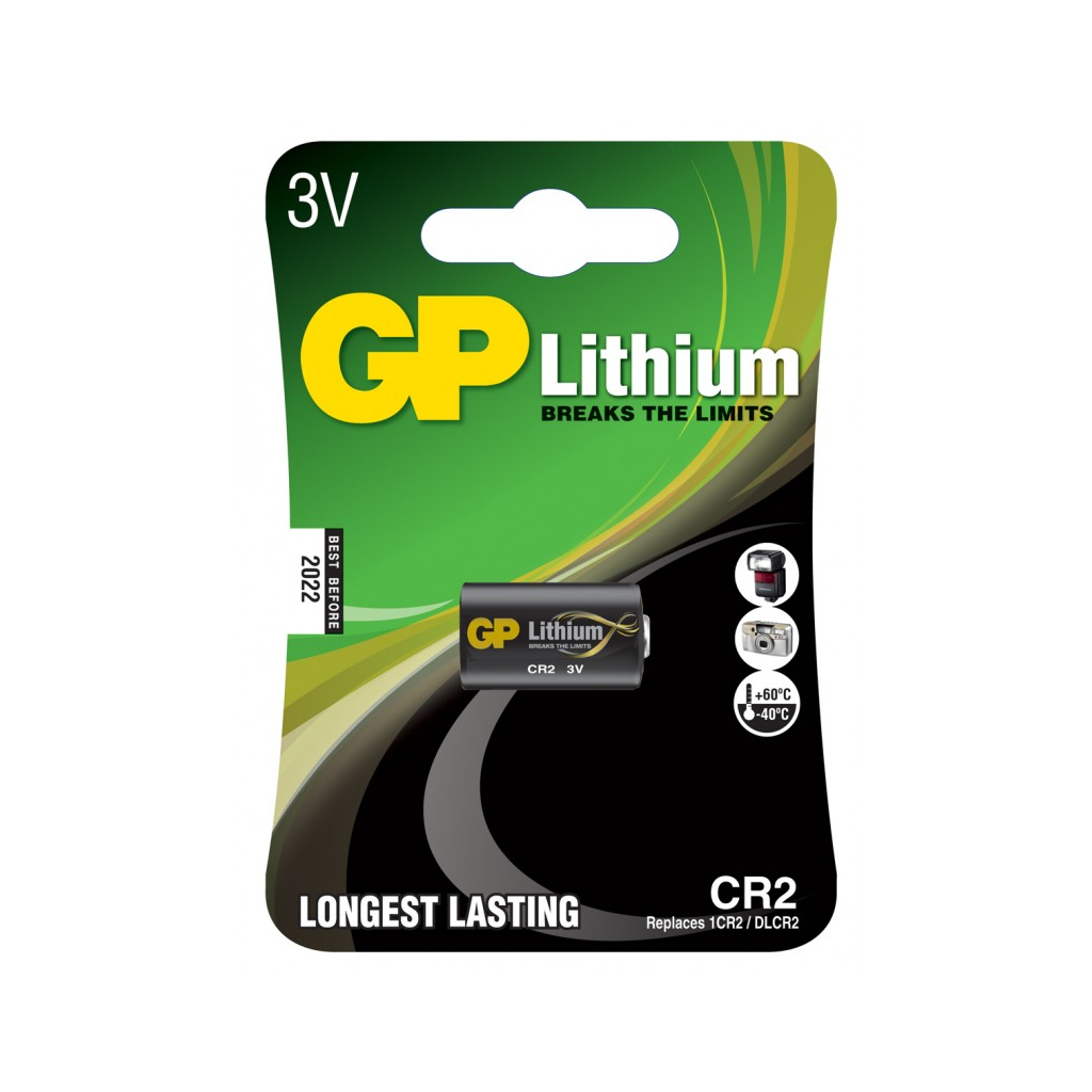Батарейка Gp CR2 Lithium FOTO 3.0V (CR2-U1 / 4891199006999) - зображення 1