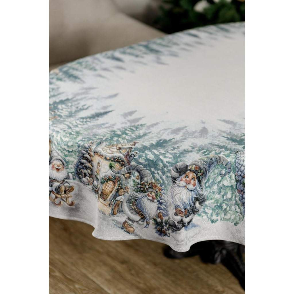 Скатертина Прованс гобеленова Казкові гноми овал 135х240 см (038463) - зображення 2