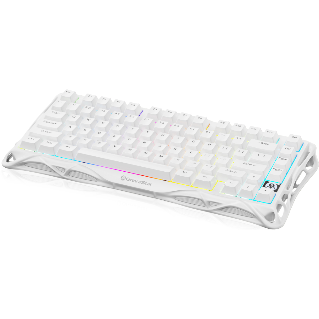 Клавіатура GravaStar Mercury K1 Lite Wireless/Bluetooth/USB UA White (GSK1LITE_WHT) - зображення 2