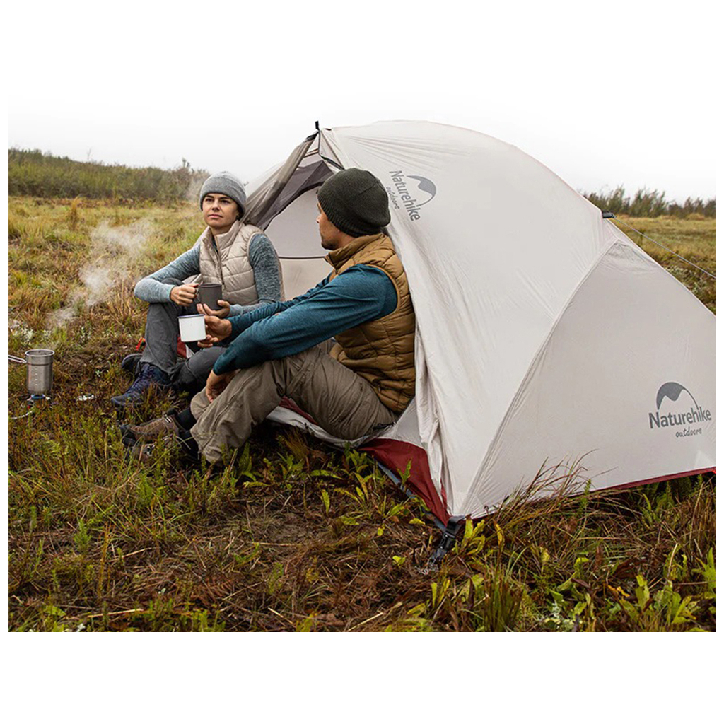Намет Naturehike Star-River 2 Updated NH17T012-T 210T Grey/Red (6927595772683) - зображення 7
