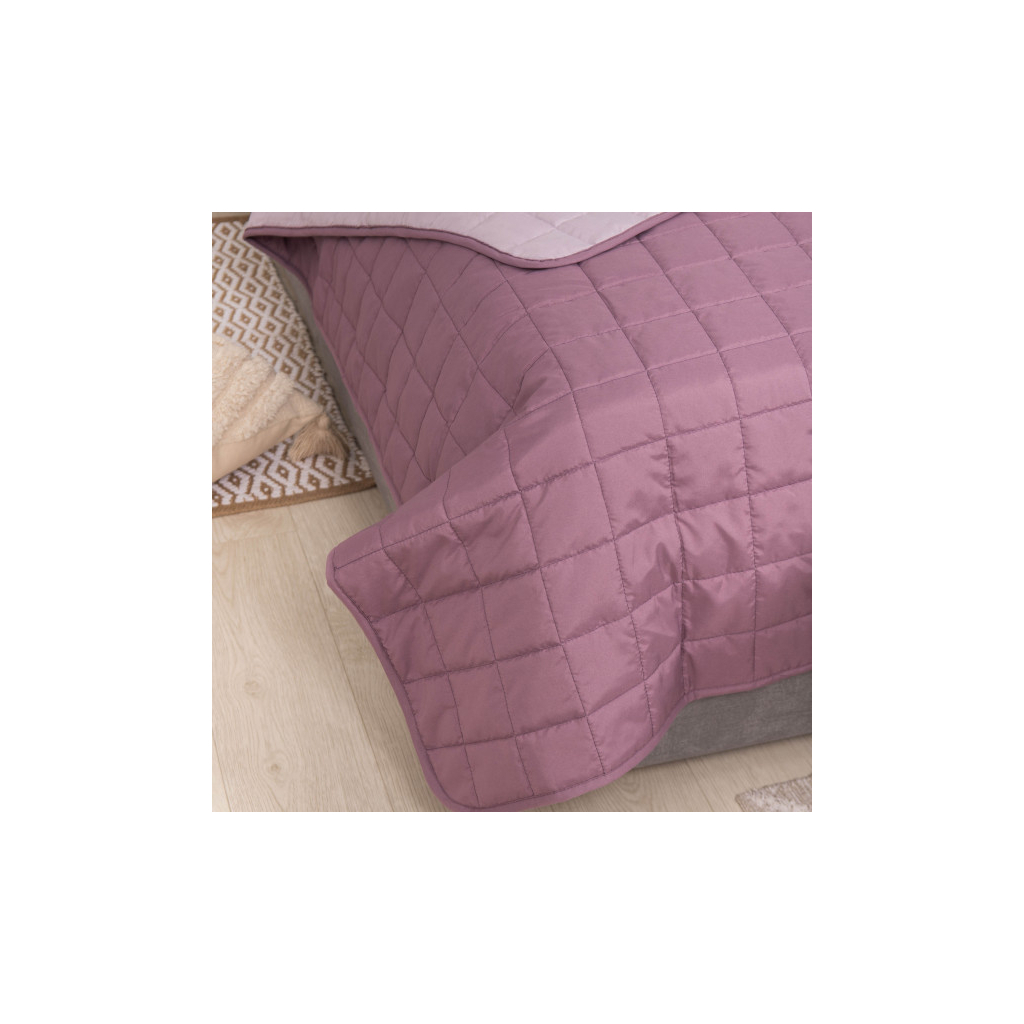 Покривало Viluta стьобане двустороннє Дует Пудрова троянда 210х240 (duet_pudtroyanda_210x240) - зображення 6