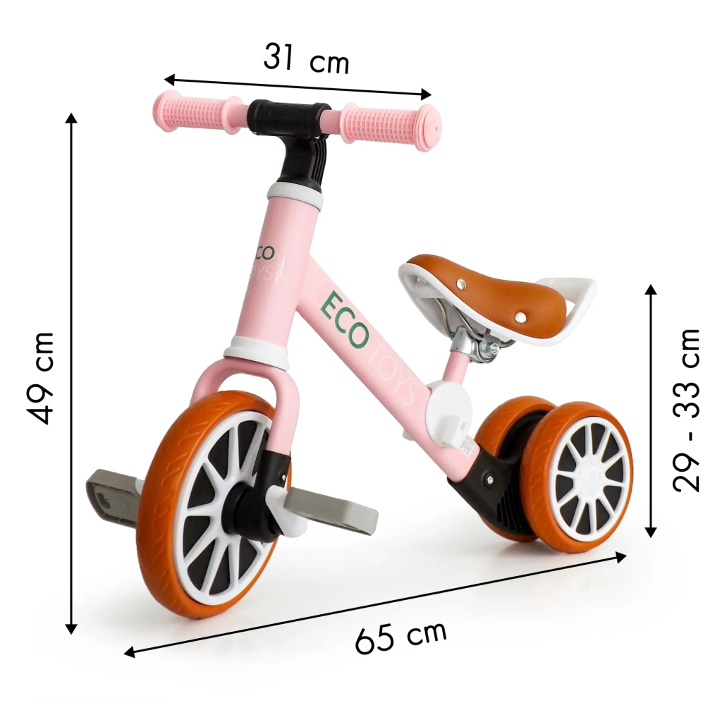 Біговел Ecotoys Велосипед 2 в 1 Energy pink (LC-V1307 PINK) - зображення 9