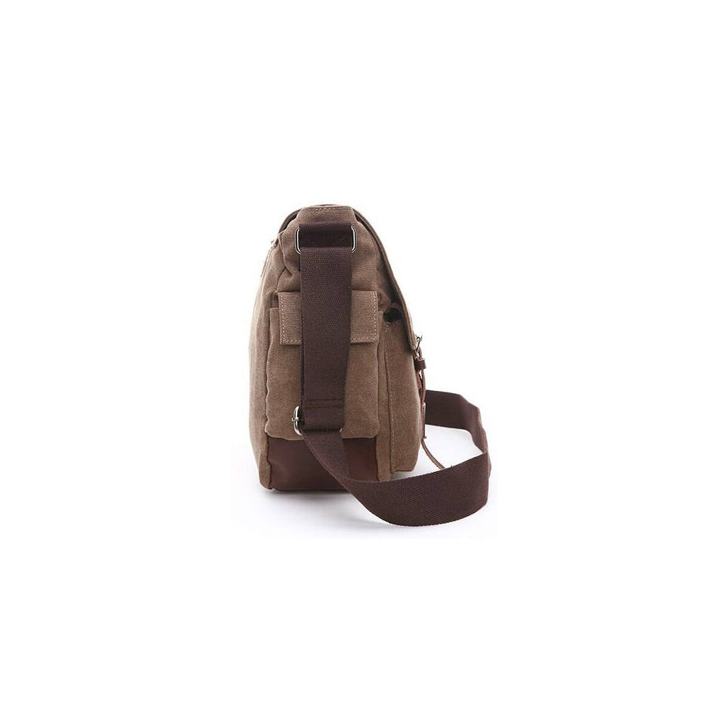 Сумка Vintage На плече текстильна Коричнева (20150) - зображення 9