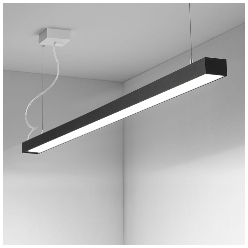 Світильник Євросвітло Sign-30 підвісний лінійний на тросах 30Вт 6400К чорний - изображение 3
