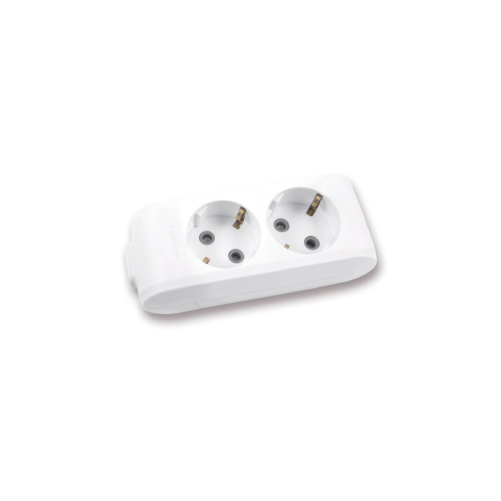 Колодка для подовжувача Panasonic X-tendia із заземленням 2 гнізда grey (WLTB04202GR-UA) - зображення 1