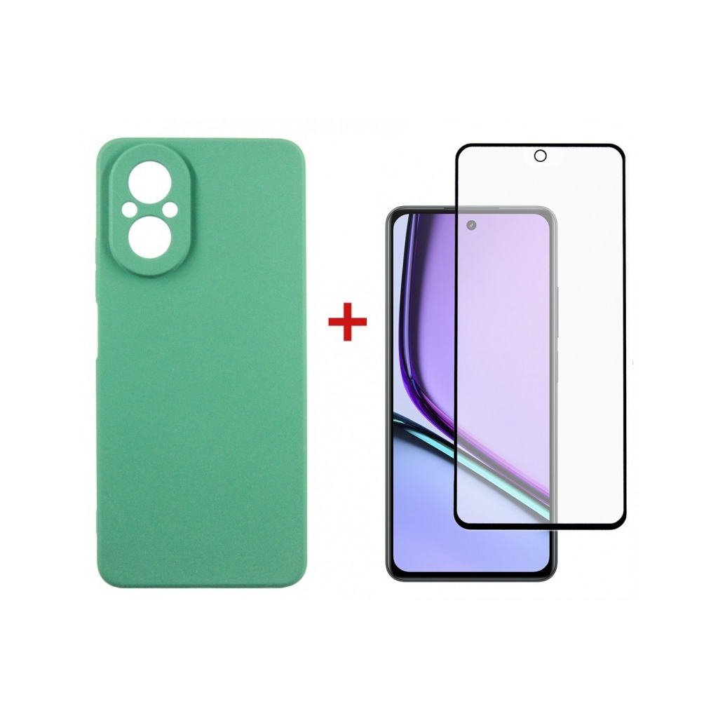 Чохол до мобільного телефона Dengos Realme C67 Soft + Glass Mint (DG-KM-100) - зображення 1