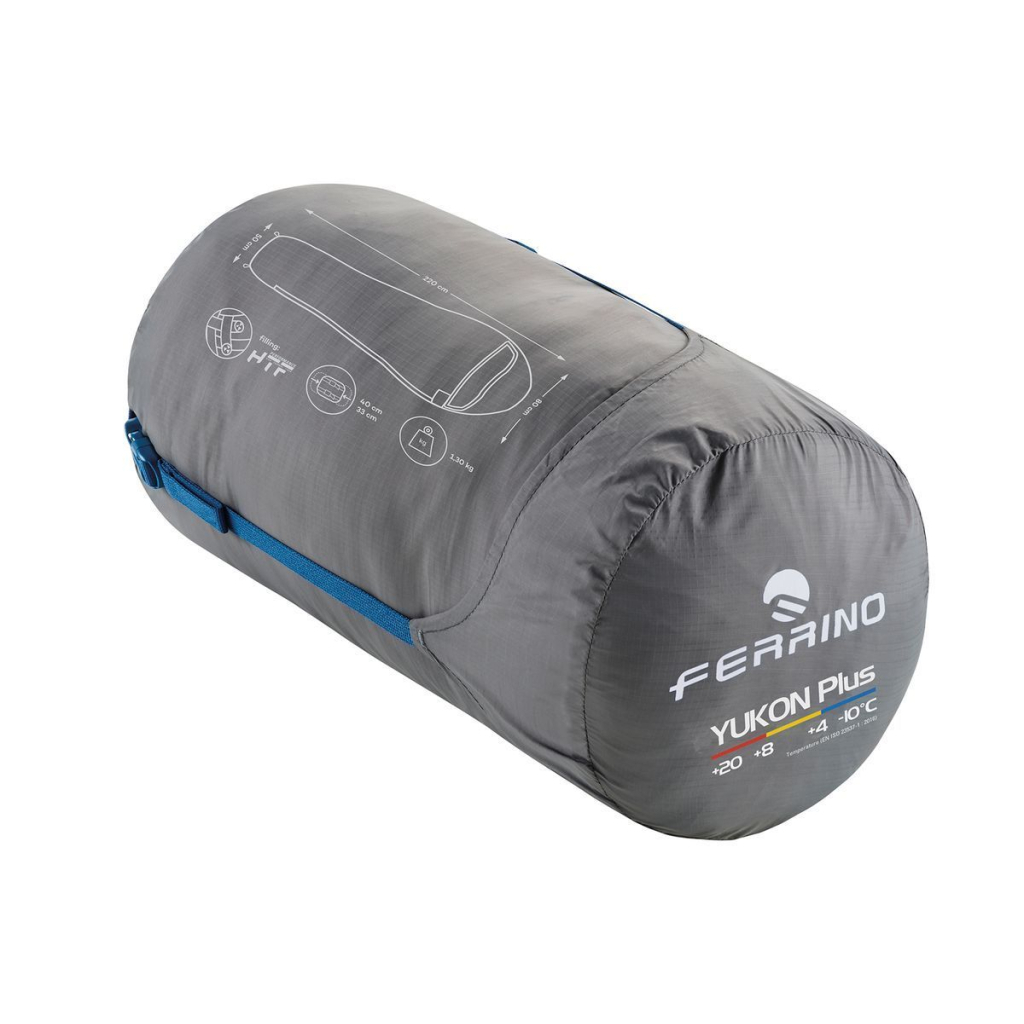 Спальний мішок Ferrino Yukon Plus +4°C Blue Right (86357NBBD) (931765) - зображення 2