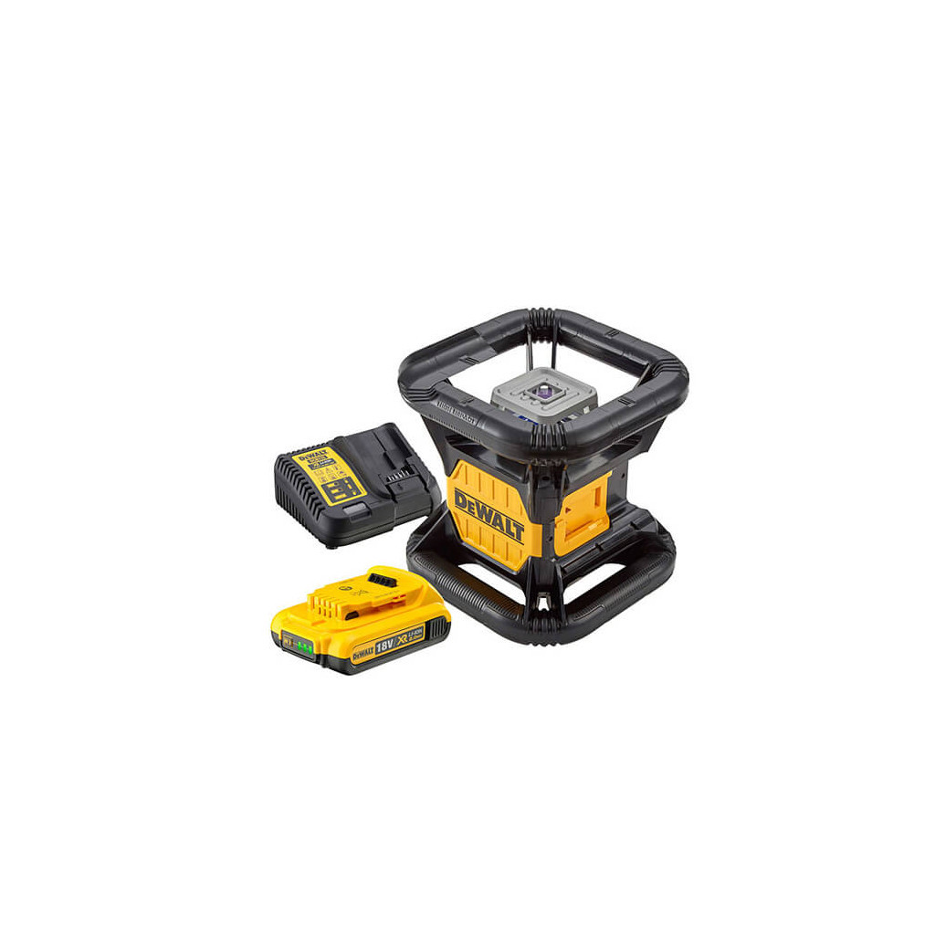 Лазерний нівелір DeWALT ротаційний, 18В XR Li-Ion, червоний промінь, 4.5 кг, 2Ah, ЗУ, кейс (DCE074D1R) - изображение 3