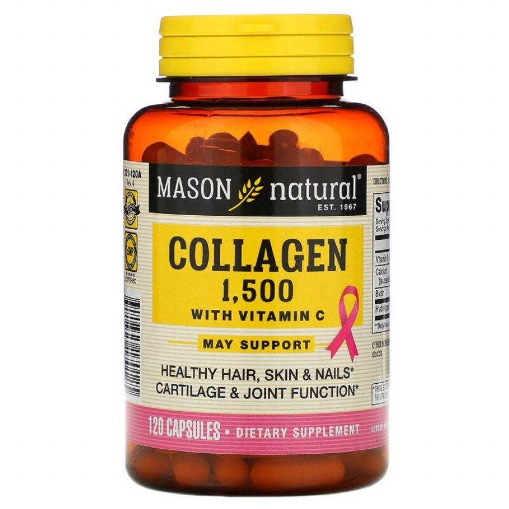 Вітамінно-мінеральний комплекс Mason Natural Колаген 1500 мг, Collagen, 120 капсул (MAV-17012) - зображення 1