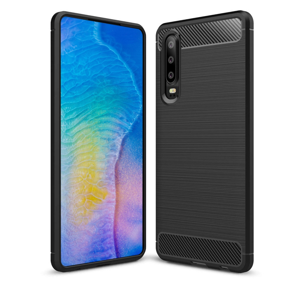 Чохол до мобільного телефона Laudtec Huawei P30 Carbon Fiber (Black) (LT-P30B) - зображення 1