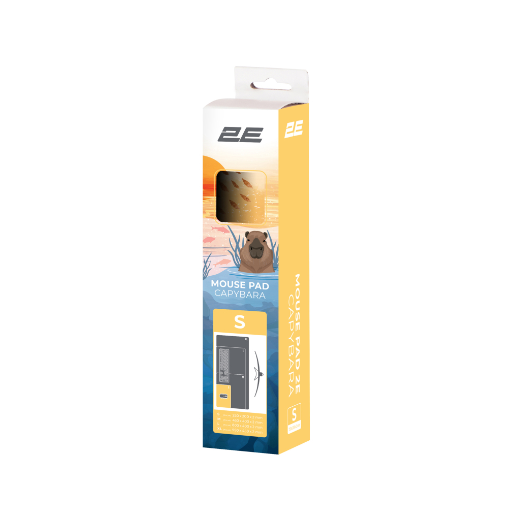 Килимок для мишки 2E Capybarra S Yellow (2E-PAD-S-CAPY-YELLOW) - зображення 2