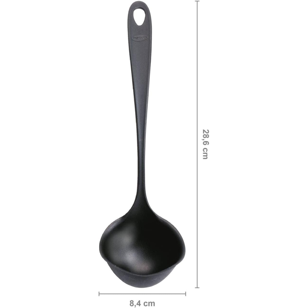 Ополоник Fiskars Essential, 28см, пластик, чорний (1065594) - зображення 4