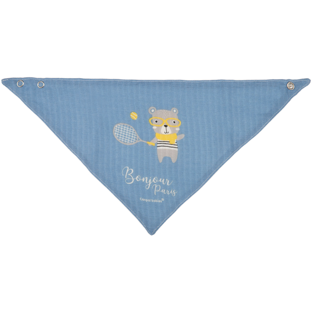 Слинявчик Canpol babies Bonjour Paris 2 шт Блакитний (26/900_blu) - зображення 4