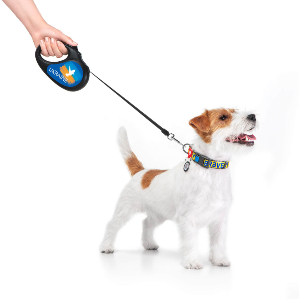 Повідець для собак WAUDOG R-leash "Прапор" XS до 12 кг 3 м чорний (8123-0229-01) - зображення 7