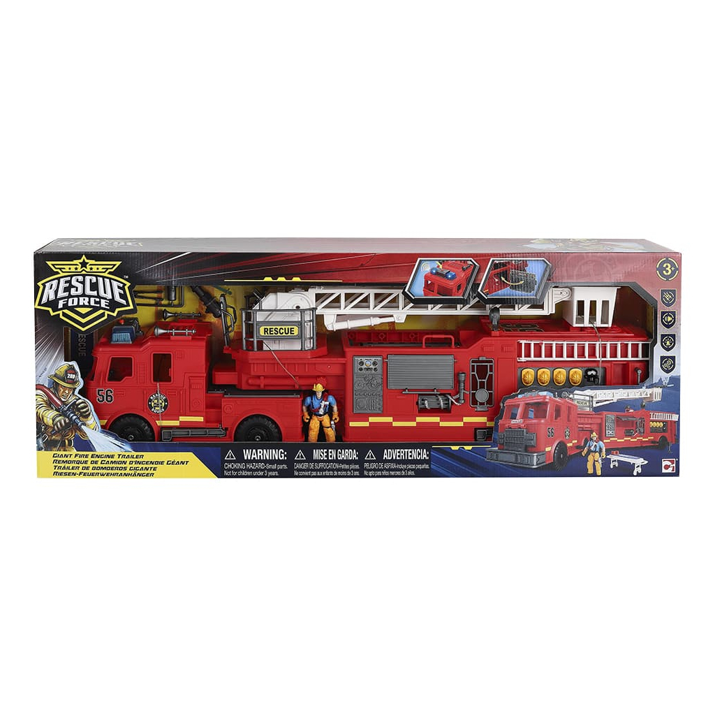 Спецтехніка Motor Shop Рятувальники Giant Fire Engine Trailer Гігантська пожежна машина (546058) - зображення 5