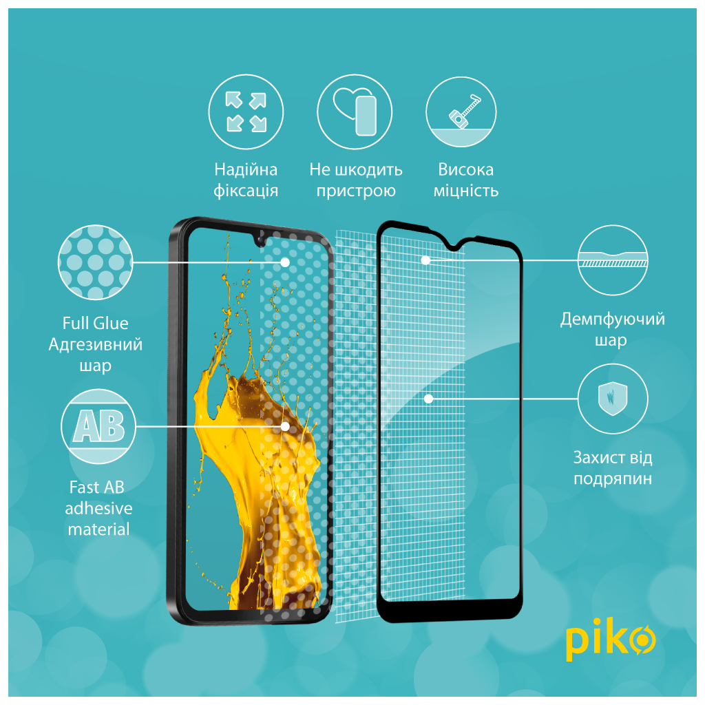 Скло захисне Piko Full Glue Samsung A15 Black (1283126583070) - зображення 3