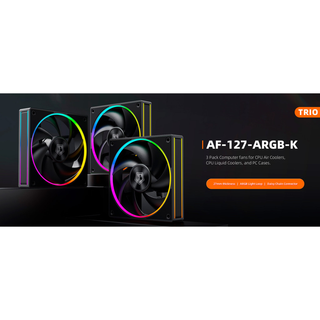 Кулер до корпусу ID-Cooling AF-127-ARGB-K - зображення 7