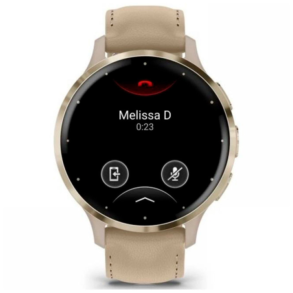 Смарт-годинник Garmin Venu 3S, Fr. Gray + Soft Gold, Leather, GPS (010-02785-55) - зображення 2