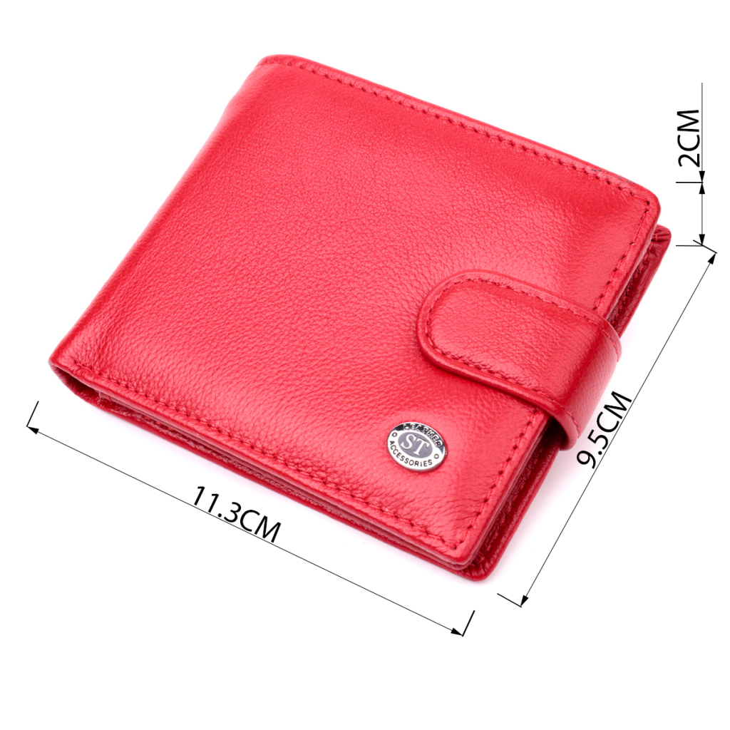 Гаманець ST Leather З натуральної шкіри Червоний (19471) - зображення 3