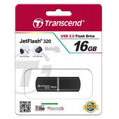 USB флеш накопичувач Transcend 16GB JetFlash 320 USB 2.0 (TS16GJF320K) - зображення 5