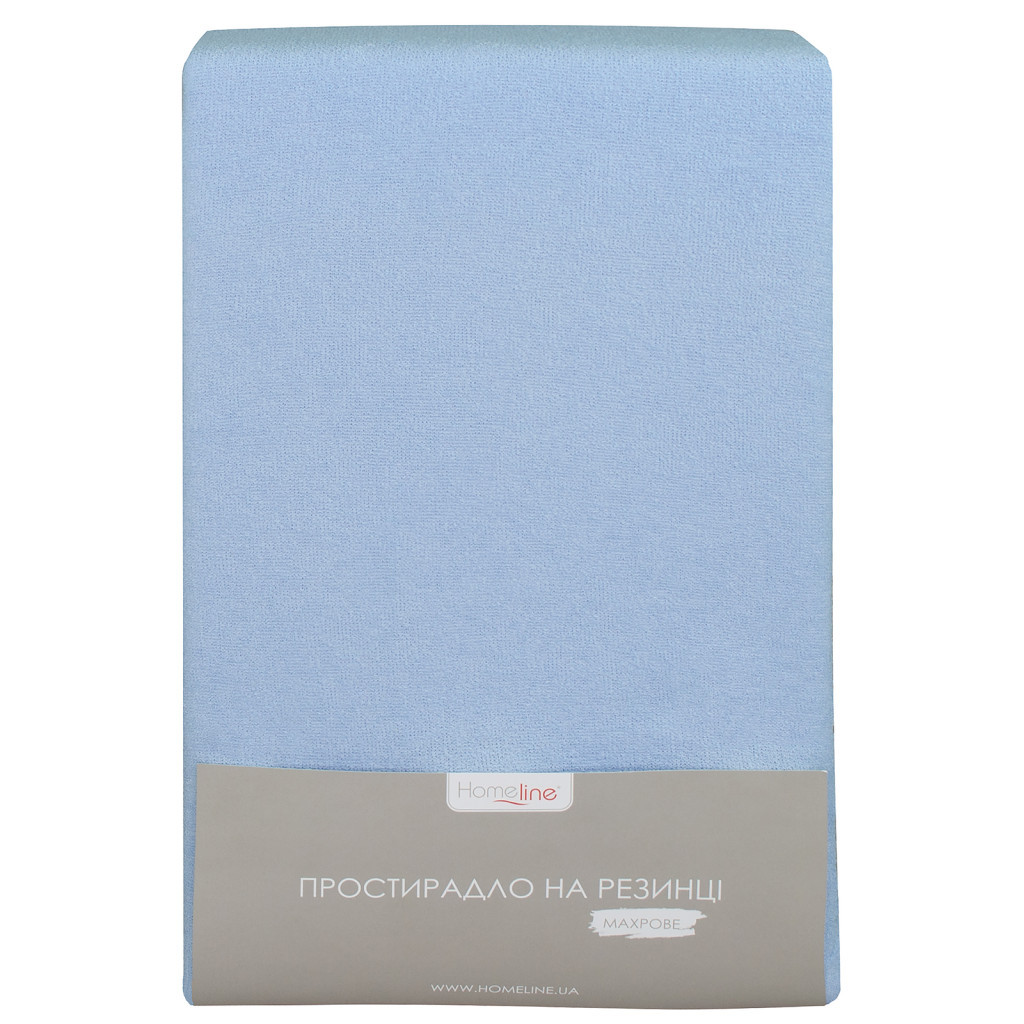 Простирадло Home Line махрове на резинці блакитне 140х200х20 см (155228) - зображення 1