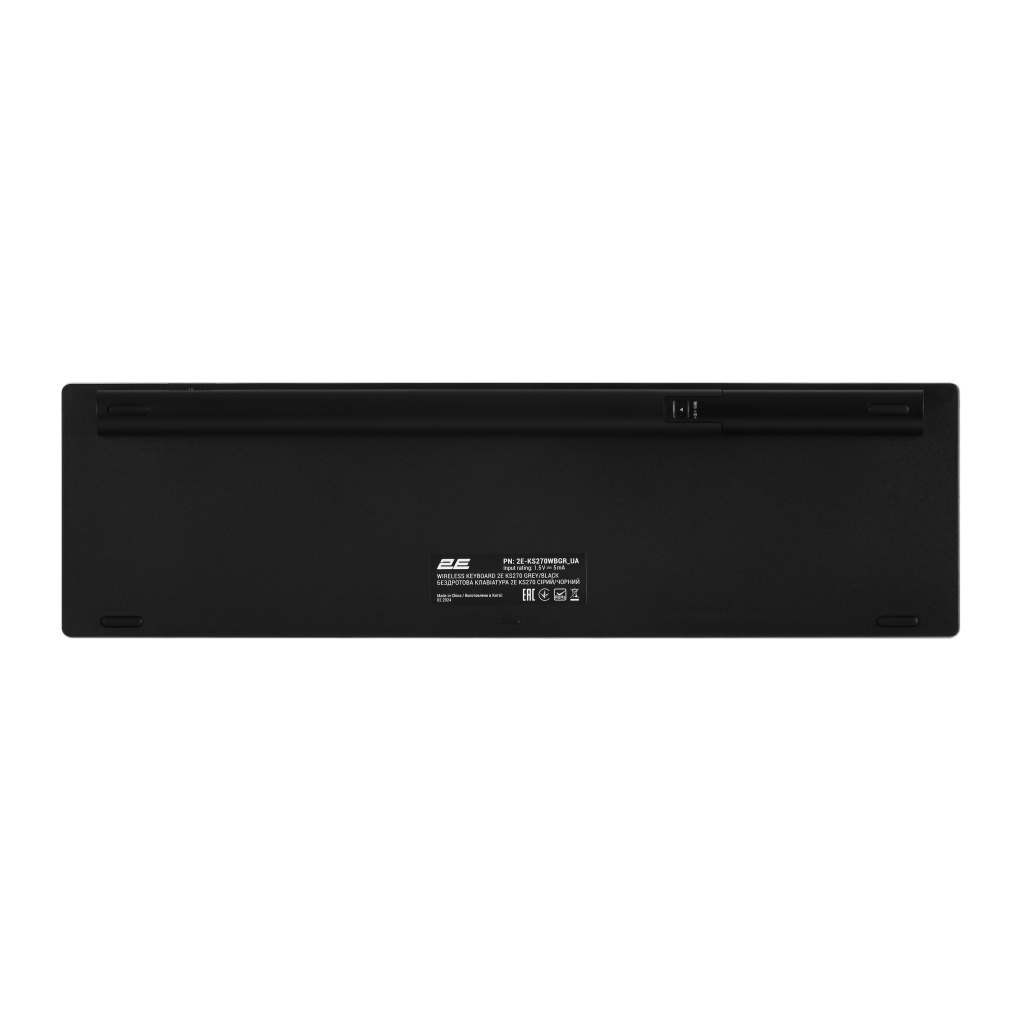 Клавіатура 2E KS270 109key Wireless UA Grey/Black (2E-KS270WBGR_UA) - зображення 2