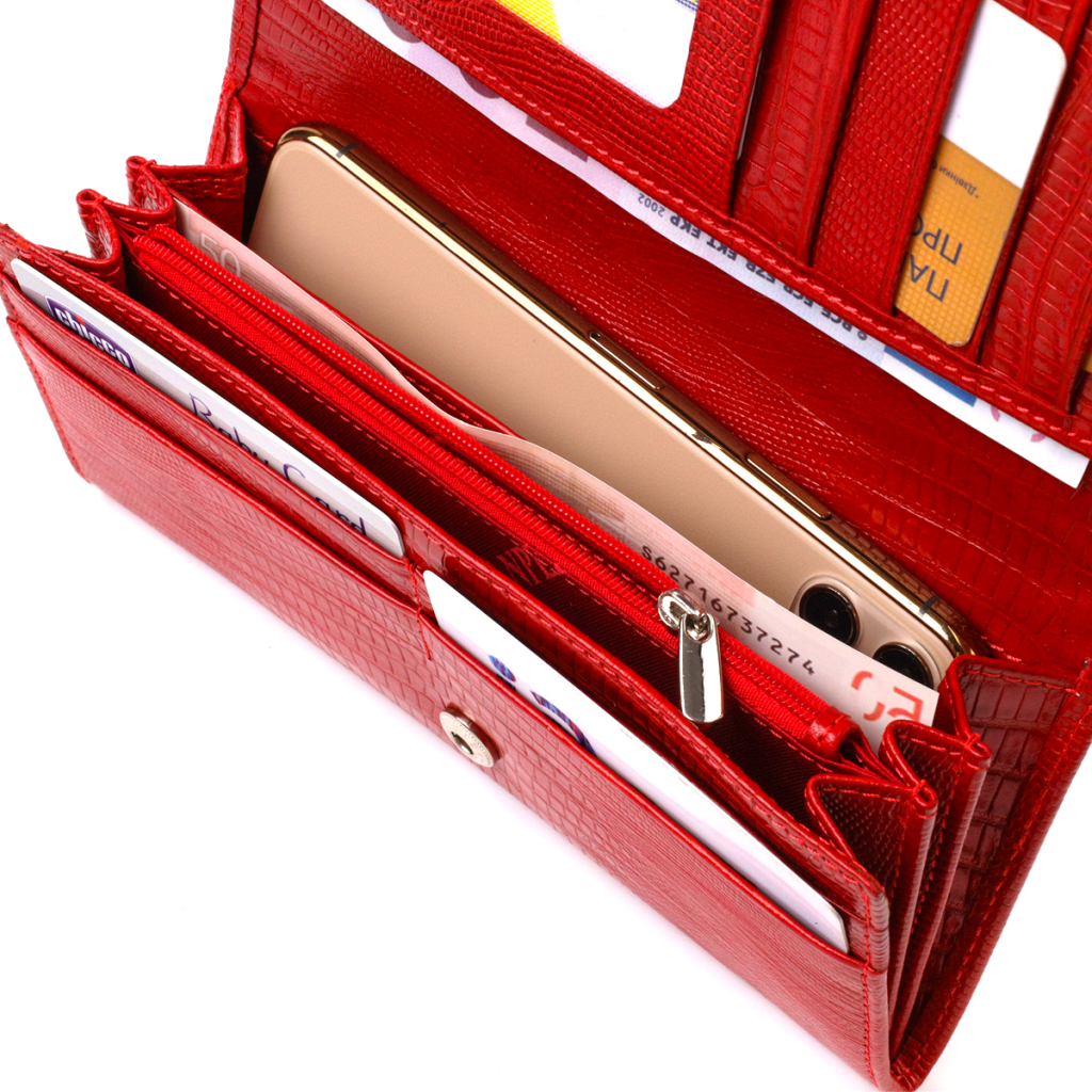 Гаманець Canpellini З натуральної шкіри Червоний (21709) - зображення 6