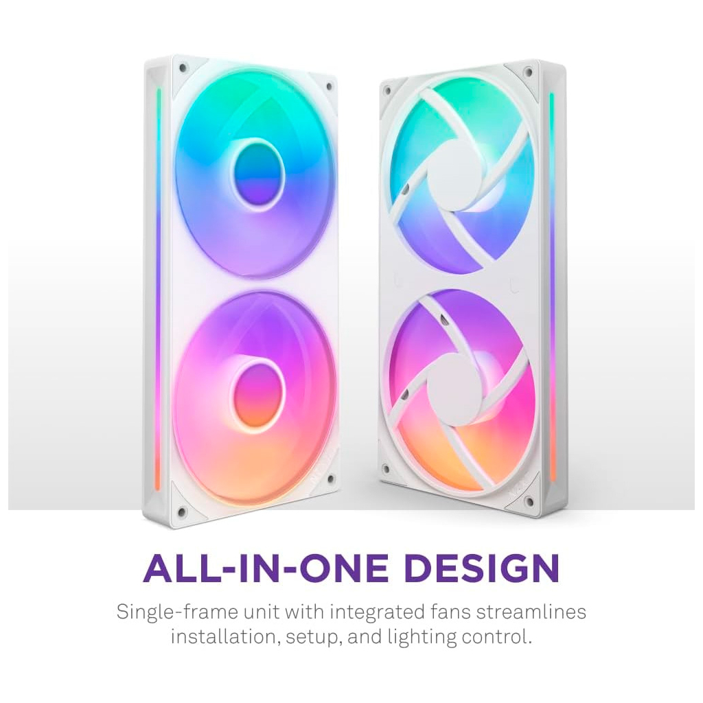 Кулер до корпусу NZXT F280 RGB Core Fan (Single Frame) - White (RF-U28HF-W1) - зображення 8