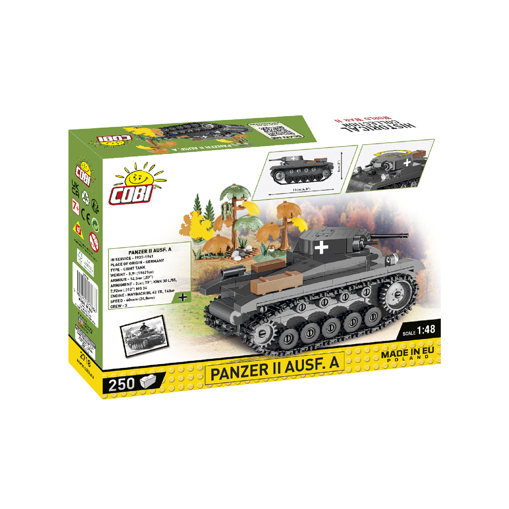 Конструктор Cobi Друга Світова Війна Танк Panzer II, 250 деталей (COBI-2718) - зображення 2